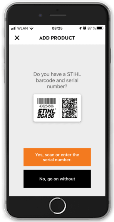 STIHL Connected screen