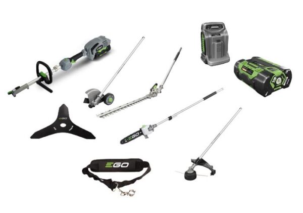 Ego MHSC2002E Multitool Kit inc Hedge Trimmer, Strimmer, Pruner, Edger + 5.0AH + Fast Charger